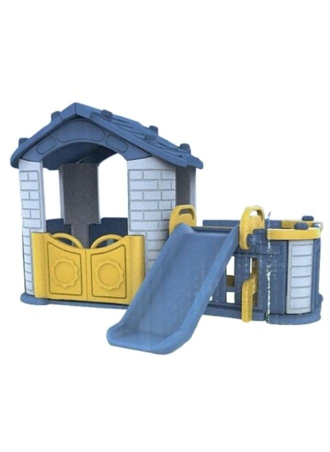 Big Play House With Slide - Blue