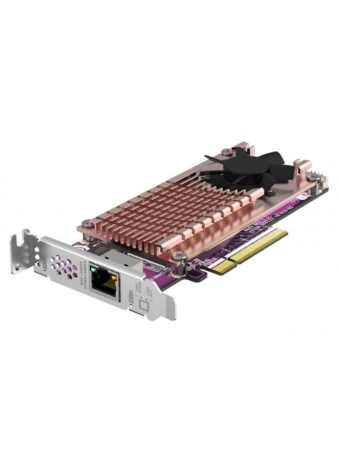 QNAP QM2-2P10G1TB 2 x PCIe Gen3 NVMe SSD & 1 x 10GbE (10G/5G/2.5G/1G/100M) Port Expansion Card to Enhance Performance