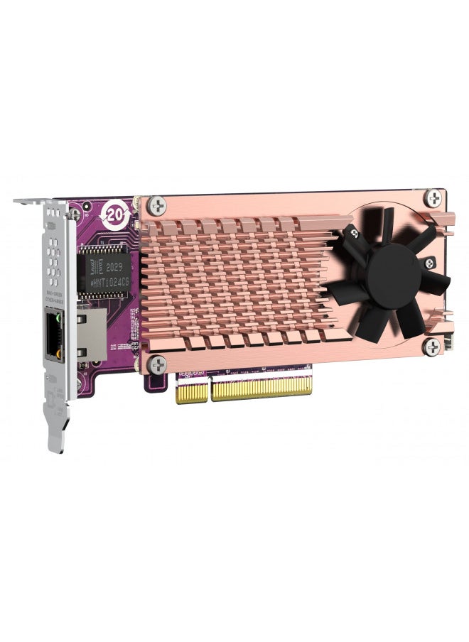QNAP QM2-2P10G1TB 2 x PCIe Gen3 NVMe SSD & 1 x 10GbE (10G/5G/2.5G/1G/100M) Port Expansion Card to Enhance Performance
