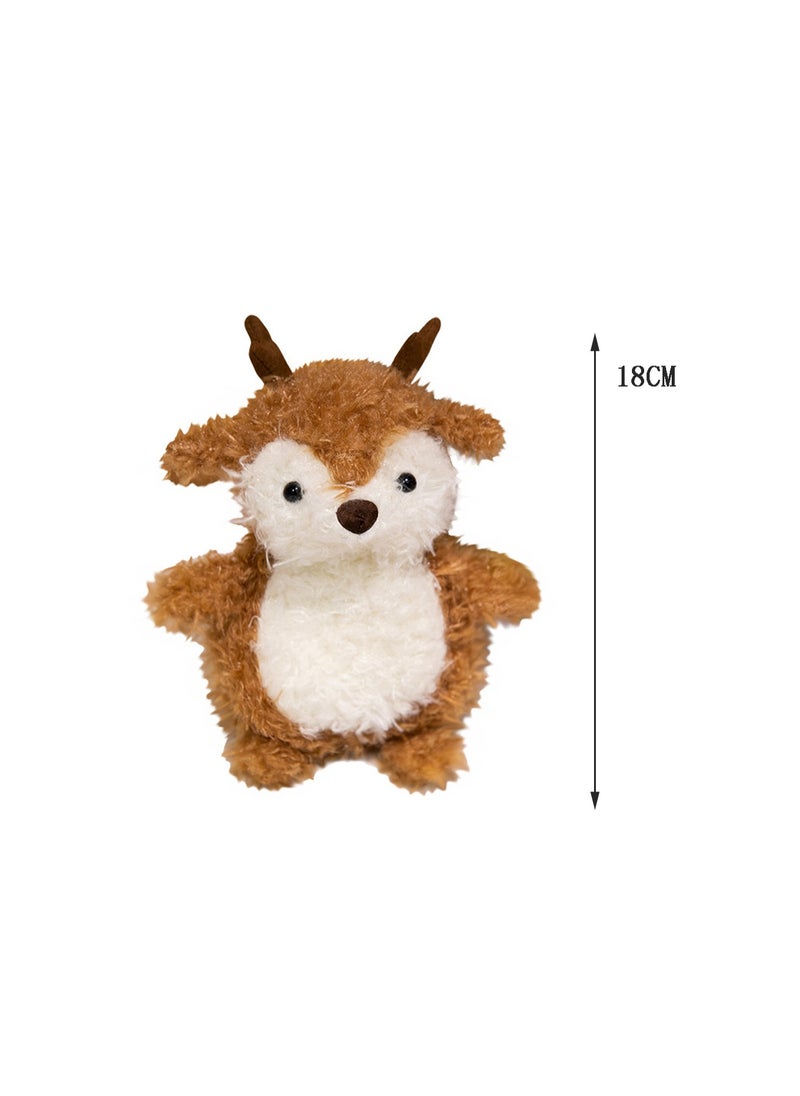 18 CM Cartoon Deer Plush Toy Soft Stuffed Cute Animal Doll For Girls And Boys All Ages Gift