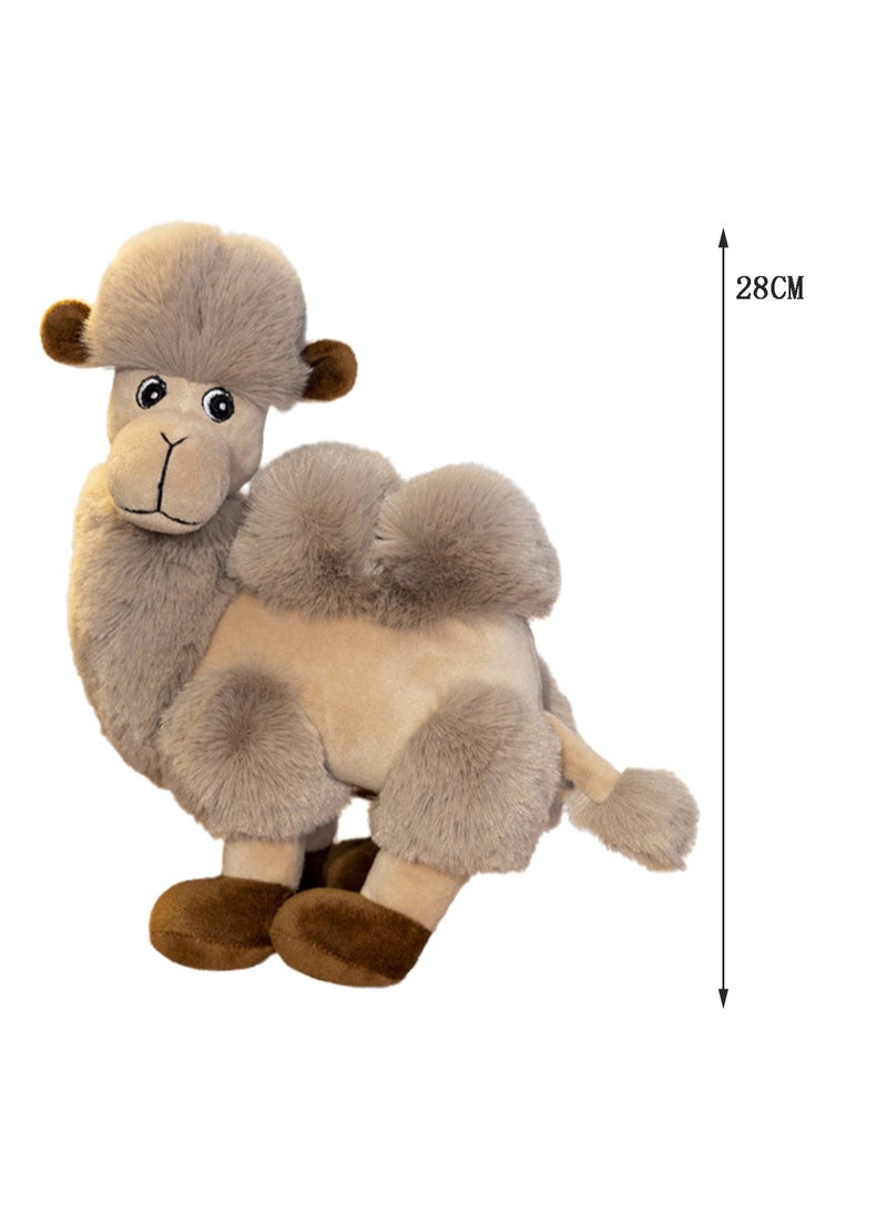 28 CM Cute Camel Plush Toy Soft Stuffed Cartoon Animal Doll For Girls And Boys All Ages Gift (Style 1)