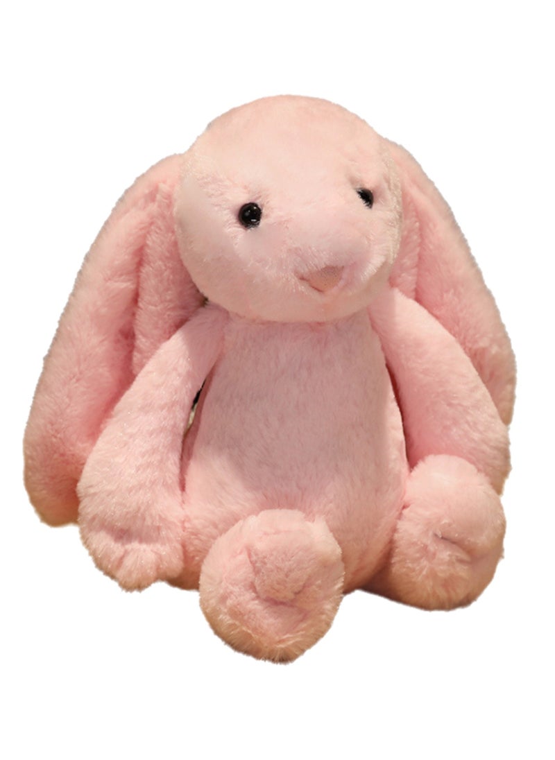 30 CM Cute Simulation Rabbit Plush Toy Soft Stuffed Cartoon Animal Doll For Girls And Boys All Ages Gift (Pink)