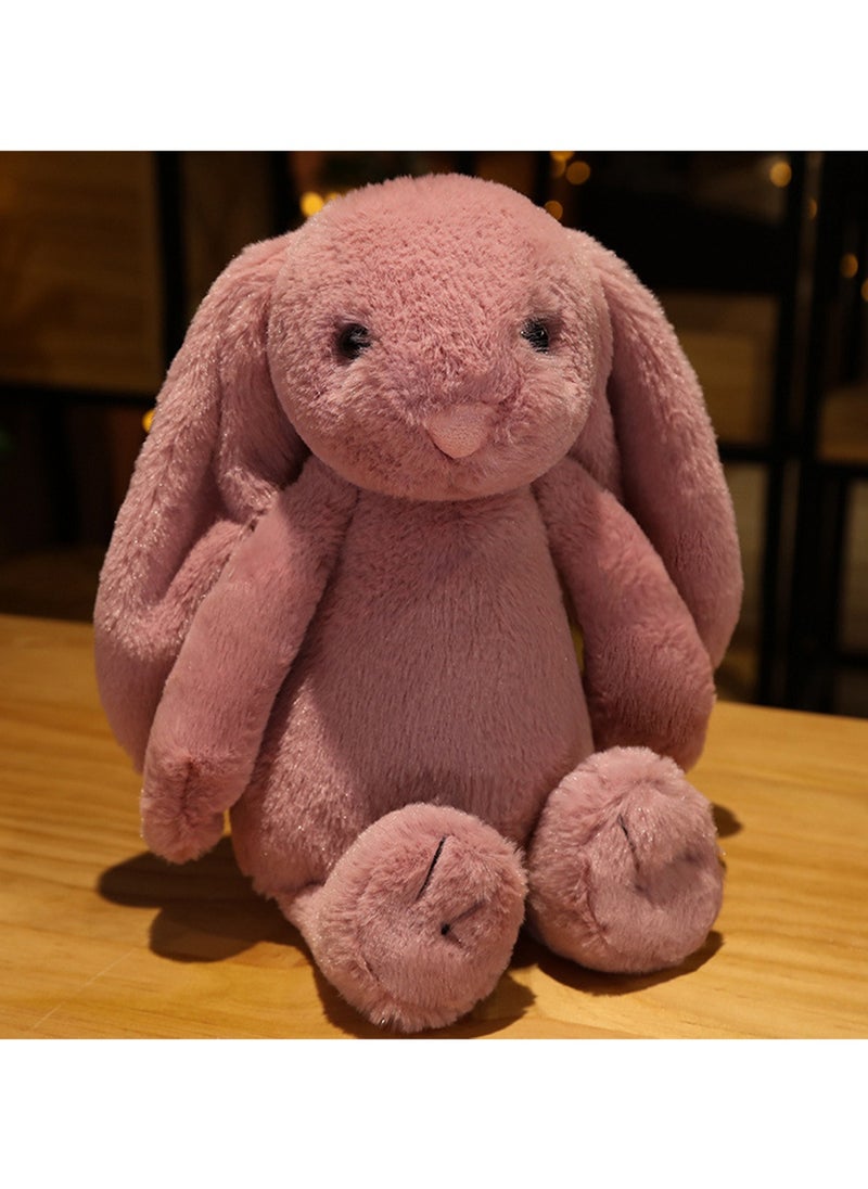 30 CM Cute Simulation Rabbit Plush Toy Soft Stuffed Cartoon Animal Doll For Girls And Boys All Ages Gift (Red)