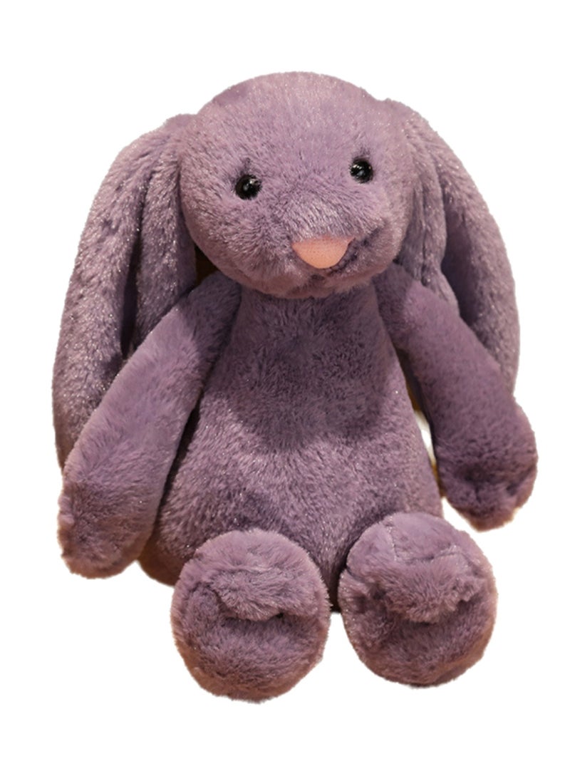 30 CM Cute Simulation Rabbit Plush Toy Soft Stuffed Cartoon Animal Doll For Girls And Boys All Ages Gift (Purple)