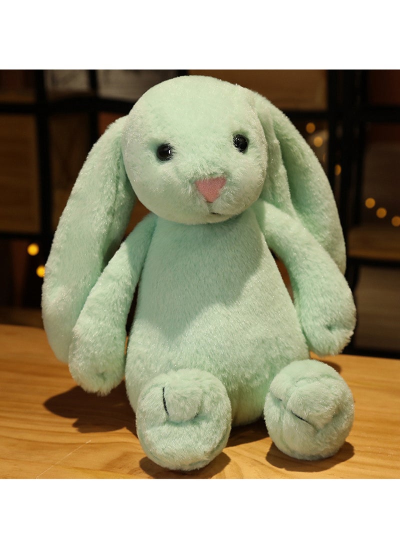 30 CM Cute Simulation Rabbit Plush Toy Soft Stuffed Cartoon Animal Doll For Girls And Boys All Ages Gift (Green)