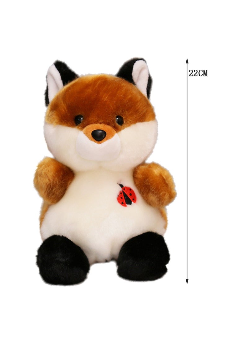 22 CM Cute Simulation Fox Plush Toy Soft Stuffed Cartoon Animal Doll For Girls And Boys All Ages Gift