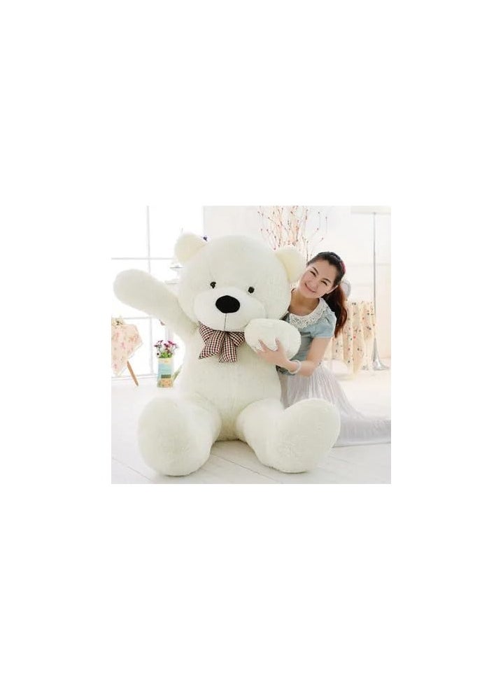 Giant Teddy Bear - 100cm White Plush Stuffed Toy Doll - Large Birthday Gift for Kids, Girlfriend, Wife - Adorable and Cuddly Companion for All Ages