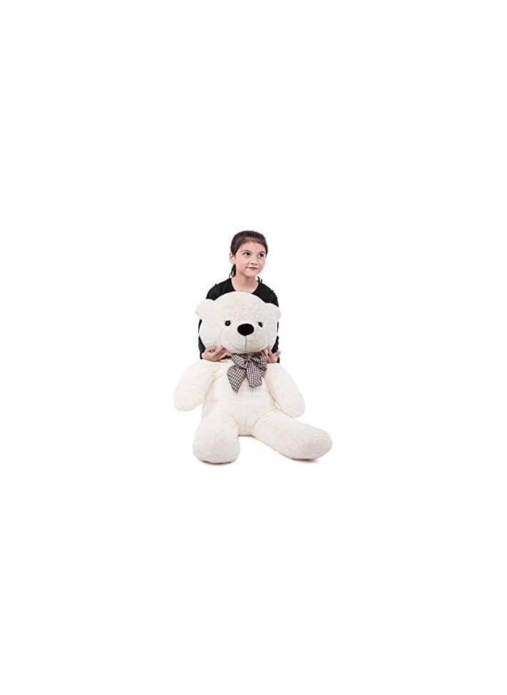 Giant Teddy Bear - 100cm White Plush Stuffed Toy Doll - Large Birthday Gift for Kids, Girlfriend, Wife - Adorable and Cuddly Companion for All Ages