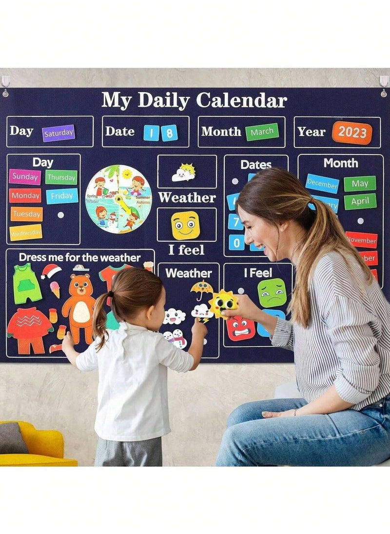 Interactive Felt Storyboard Set for Kids - Educational Wall Hanging Toy for Early Learning and Development, Featuring Fun Animal Figures and Engaging Storytelling, Ideal for Ages 3+