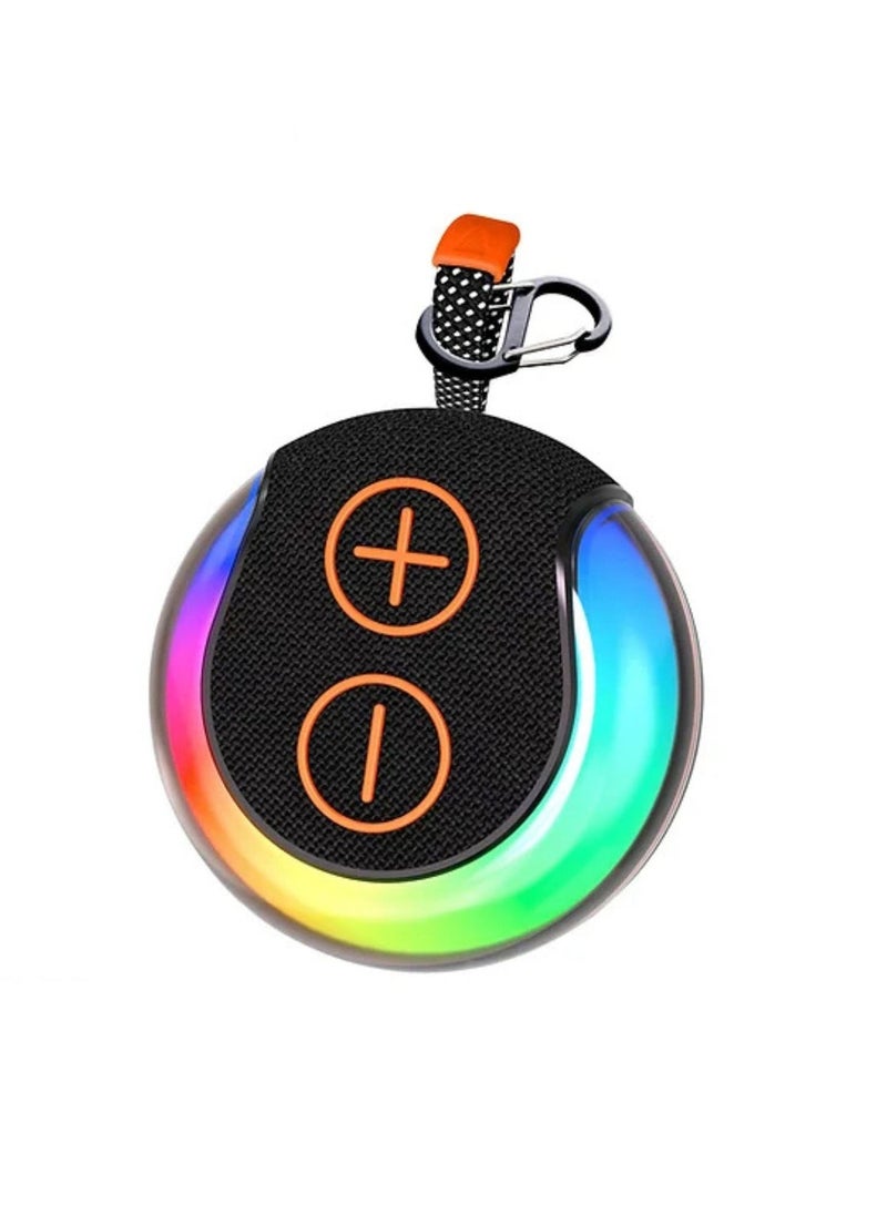 Haino Teko Germany S-40 Portable Wireless Bluetooth Speaker With Hifi Sound Quality Button Control and RGB Lighting_Black