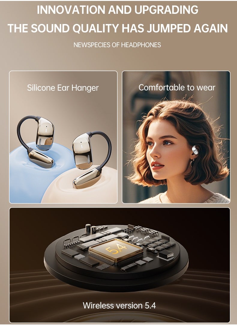 Intelligent Real-Time Translation Wireless Bluetooth Earbuds, HIFI Sound Quality, Ultra-Long Battery Life, Bluetooth 5.4, 150+ Languages Supported, 5-7 Hours Playtime, 60+ Days Standby, Comfortable Silicone Design, UVC Sterilization with 99.9% Effectiveness