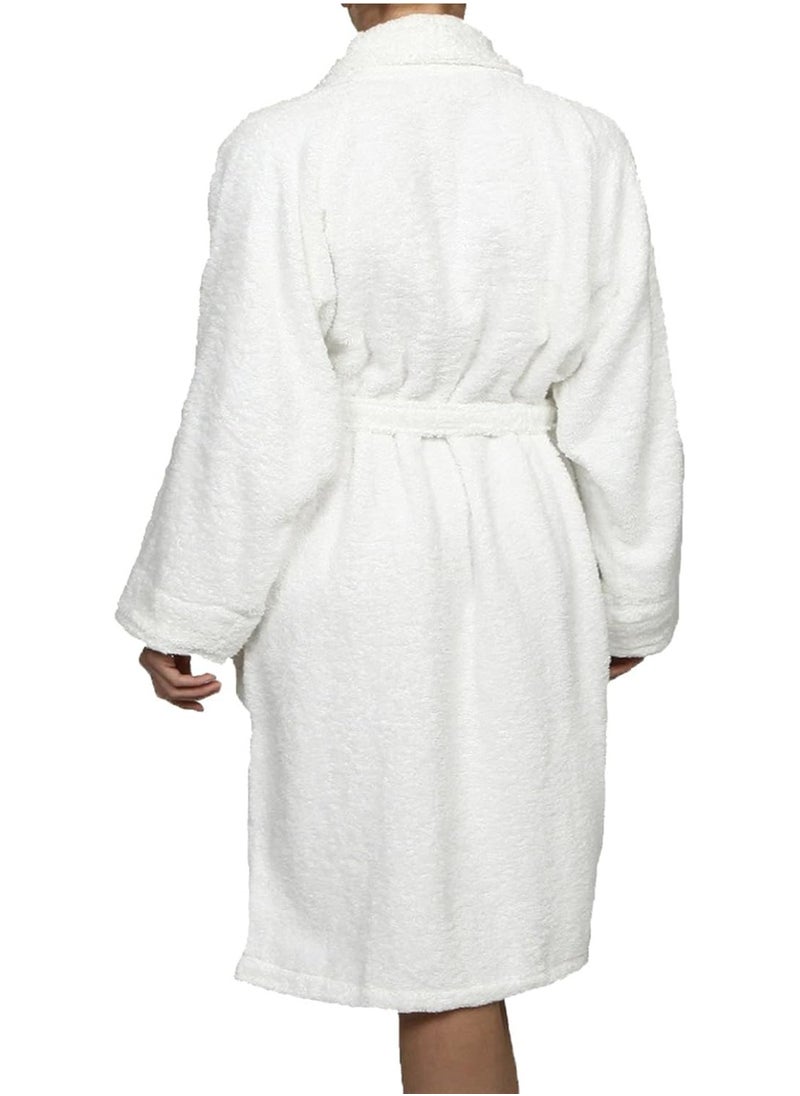 Luxurious Comfort Bathrobe, Unisex Bathrobe, Nightgown Home Clothes White