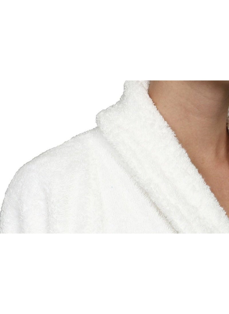 Luxurious Comfort Bathrobe, Unisex Bathrobe, Nightgown Home Clothes White