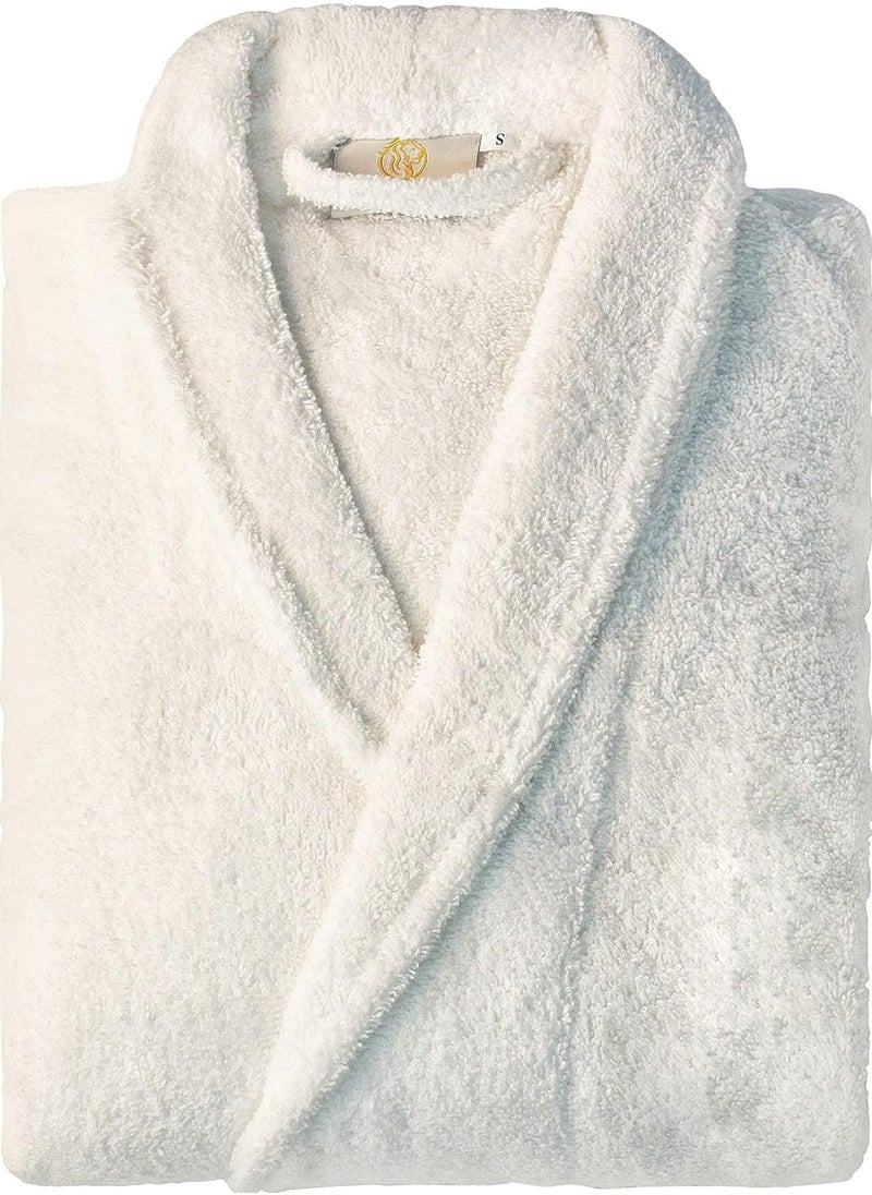 Luxurious Comfort Bathrobe, Unisex Bathrobe, Nightgown Home Clothes White