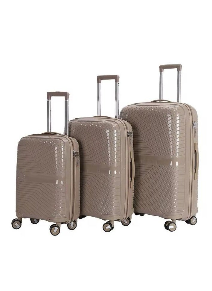 3Piece Polypropylene Luggage Set – Durable, Lightweight, and Expandable for Stress-Free Travel