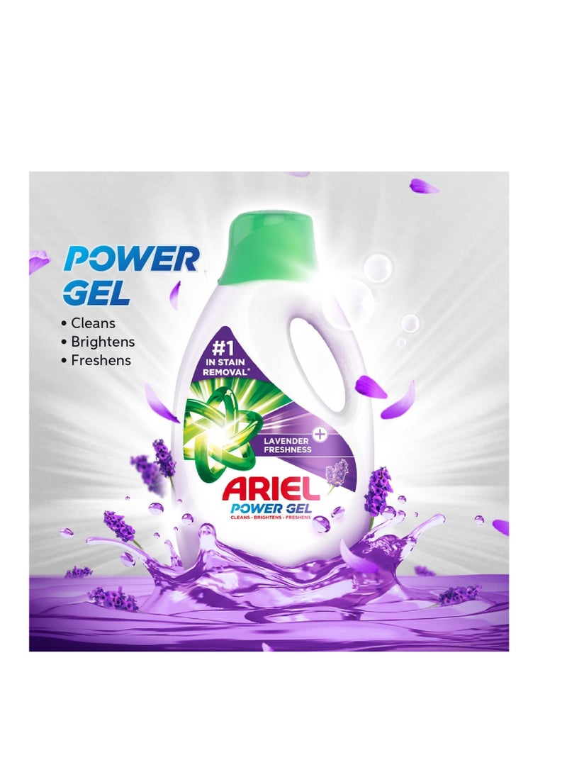 Ariel Laundry Detergent Lavender Freshness Power Gel, 1.8L Pack of 4