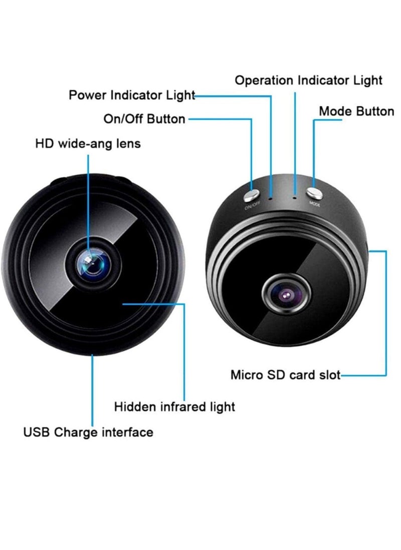 Mini Security Camera, 1080P High Definition Video Camera, Home Office Security Camera, Night Motion Detection