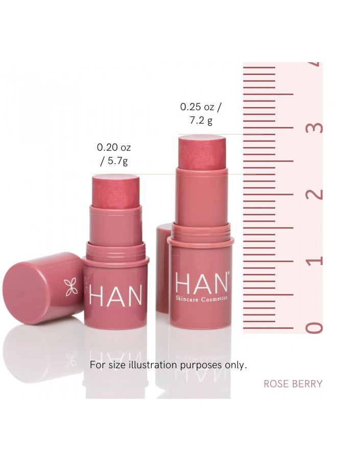 HAN Skincare Cosmetics Vegan, Cruelty-Free 3-in-1 Multistick for Cheeks, Lips, Eyes, Cherry Cosmos