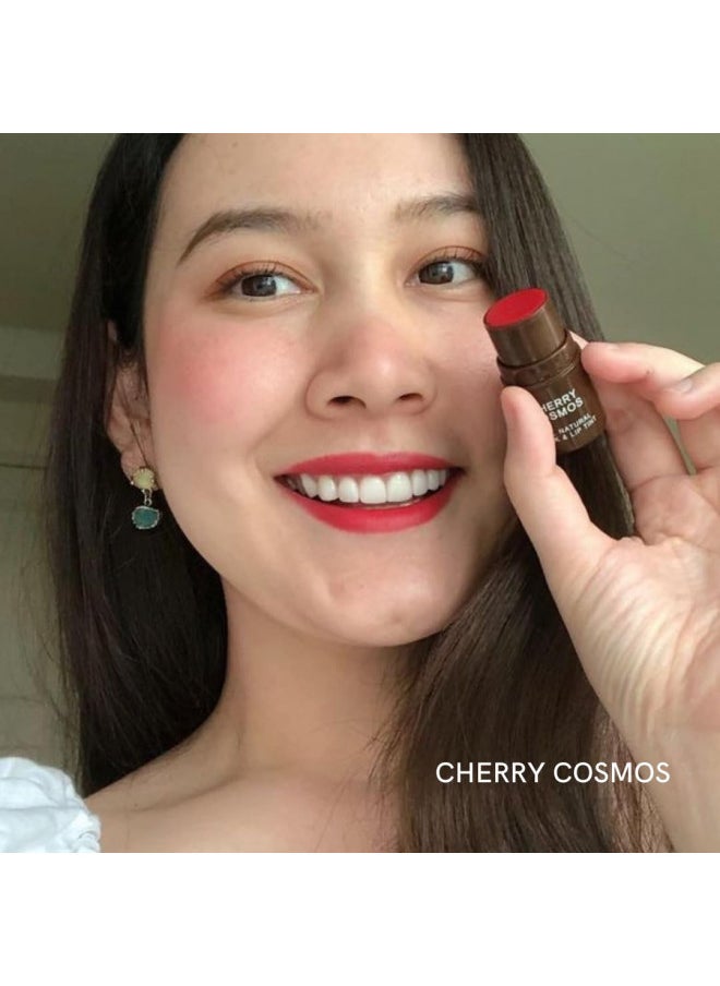 HAN Skincare Cosmetics Vegan, Cruelty-Free 3-in-1 Multistick for Cheeks, Lips, Eyes, Cherry Cosmos