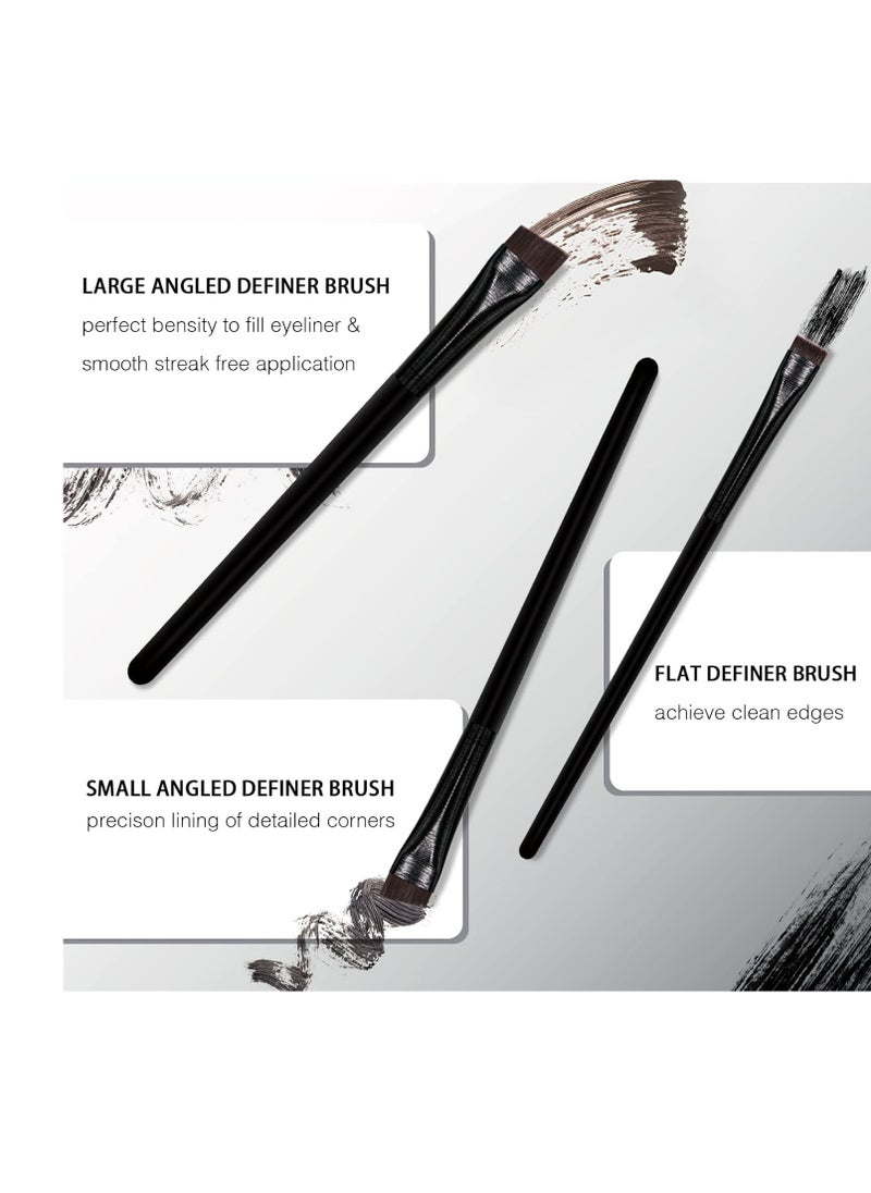 Eyeliner Brush Brow Tint Brushes Eyebrow Brushes Set Fine Angled Point Angled Slanted Tinting Brushes Ultra Thin Flat Makeup Brush Premium Eyebrow Brush Precision Gel Professional Soft Synthetic Hairs