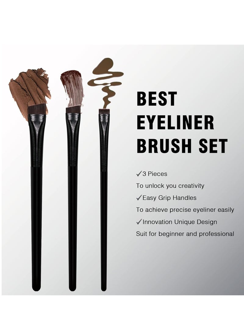 Eyeliner Brush Brow Tint Brushes Eyebrow Brushes Set Fine Angled Point Angled Slanted Tinting Brushes Ultra Thin Flat Makeup Brush Premium Eyebrow Brush Precision Gel Professional Soft Synthetic Hairs