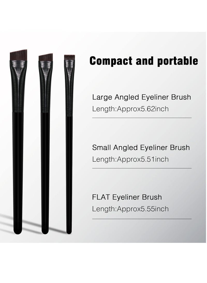 Eyeliner Brush Brow Tint Brushes Eyebrow Brushes Set Fine Angled Point Angled Slanted Tinting Brushes Ultra Thin Flat Makeup Brush Premium Eyebrow Brush Precision Gel Professional Soft Synthetic Hairs