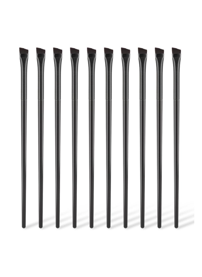 Molain 10Pcs Angled Eyebrow Brushes Eyeliner Makeup Brush, Fine Angled Eyebrow Tint Brush Ultra Thin Angled Eyeliner Eyeshadow Eyebrow Brush Applicator for Women Girl (Eyeliner Brush)