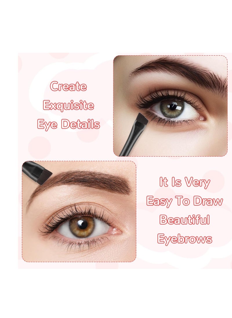 Molain 10Pcs Angled Eyebrow Brushes Eyeliner Makeup Brush, Fine Angled Eyebrow Tint Brush Ultra Thin Angled Eyeliner Eyeshadow Eyebrow Brush Applicator for Women Girl (Eyeliner Brush)