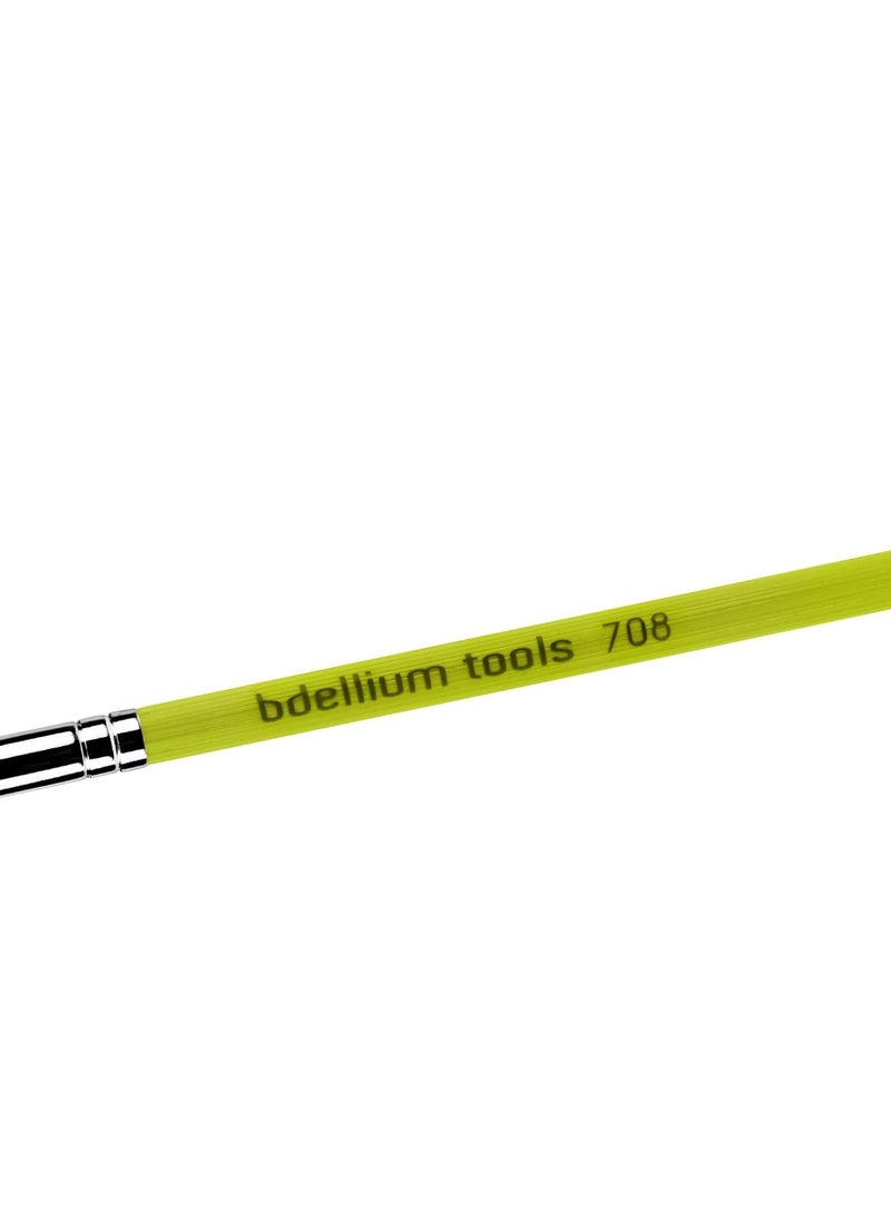 Bdellium Tools Professional Makeup Brush - Green Bambu Series 708 Bent Eyeliner - With Soft Synthetic Fibers, For Smooth Application (Green, 1pc)