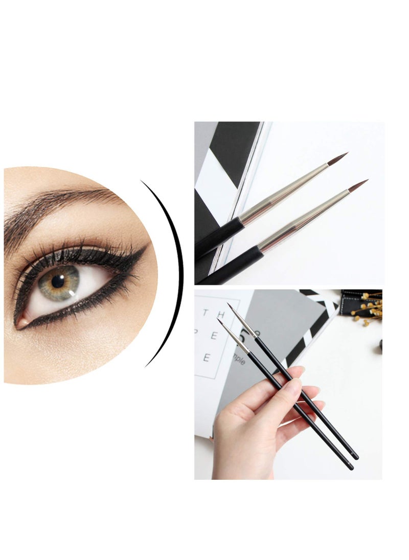 Slanted Ultra Thin Winged Eyeliner Brush Silicone Eye Liner Stencils Makeup Aid,Angled Eyeliner Brush Slanted-Small Thin Winged Liner Eyeshadow Eyebrow Tool (pink-3)