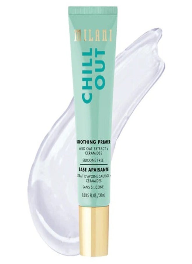 Milani Chill Out Soothing Face Primer - Silicone-Free Hydrating Formula with Wild Oat Extract - 30ml - Pre-Makeup Base for Smooth, Calm, and Refreshed Skin