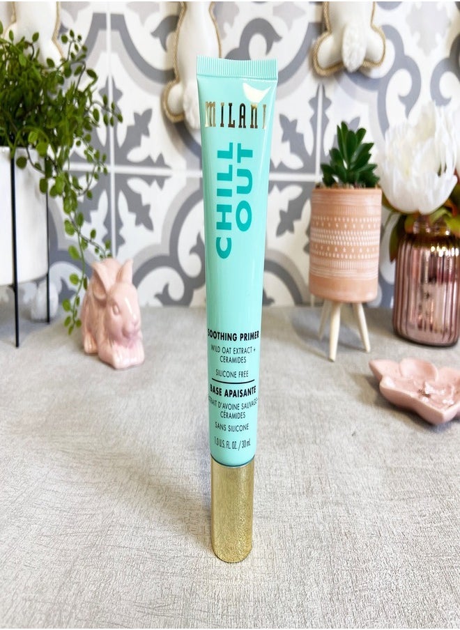 Milani Chill Out Soothing Face Primer - Silicone-Free Hydrating Formula with Wild Oat Extract - 30ml - Pre-Makeup Base for Smooth, Calm, and Refreshed Skin
