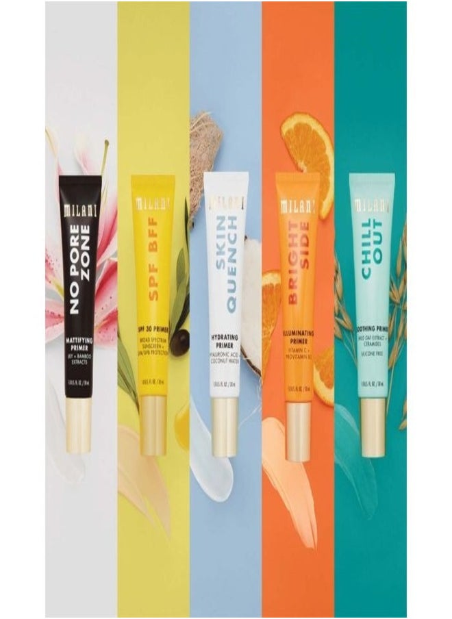 Milani Chill Out Soothing Face Primer - Silicone-Free Hydrating Formula with Wild Oat Extract - 30ml - Pre-Makeup Base for Smooth, Calm, and Refreshed Skin