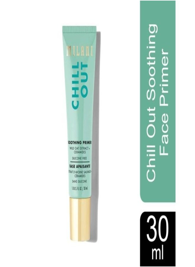 Milani Chill Out Soothing Face Primer - Silicone-Free Hydrating Formula with Wild Oat Extract - 30ml - Pre-Makeup Base for Smooth, Calm, and Refreshed Skin