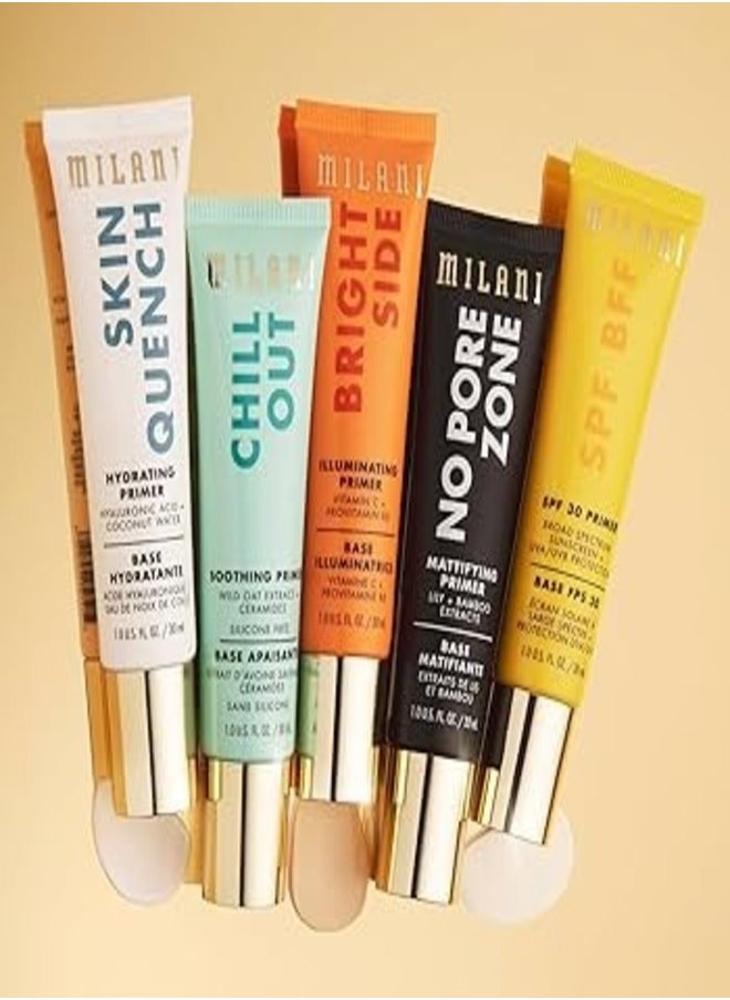 Milani Chill Out Soothing Face Primer - Silicone-Free Hydrating Formula with Wild Oat Extract - 30ml - Pre-Makeup Base for Smooth, Calm, and Refreshed Skin