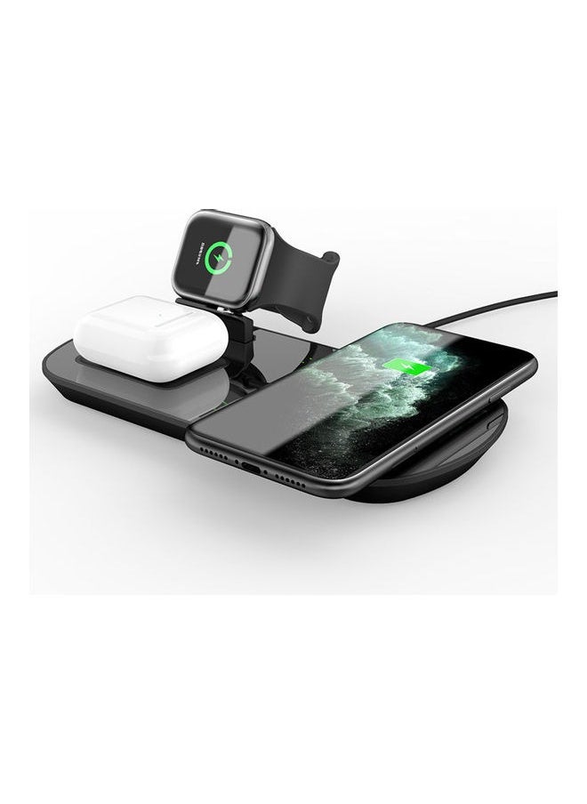 3-in-1 Wireless Charging Station For Apple Watch/ Earbuds/ Smartphone.