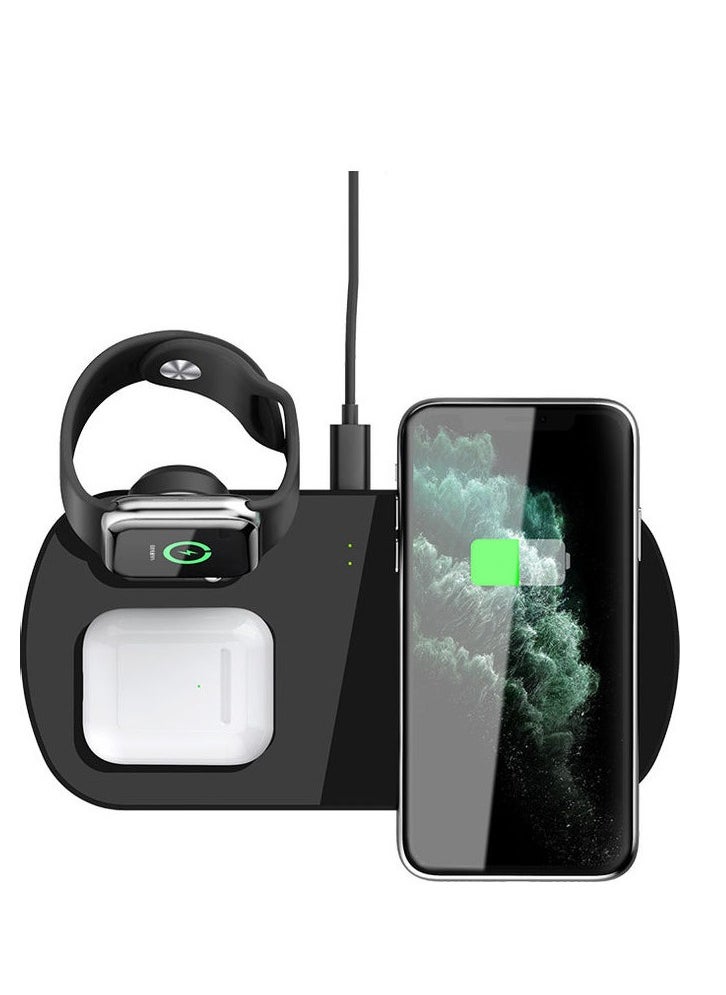 3-in-1 Wireless Charging Station For Apple Watch/ Earbuds/ Smartphone.