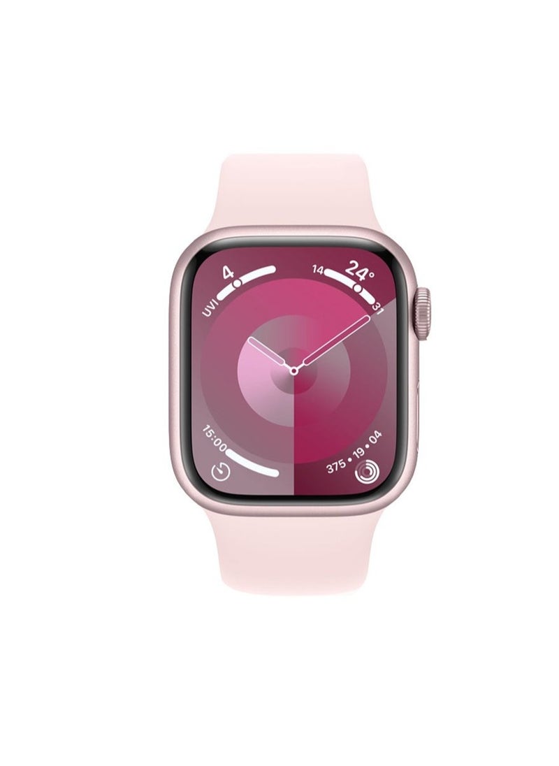 Modio MW09 Mini 36MM Smart Watch With 2 Pair Straps and Wireless Charger For Ladies and Girls Pink