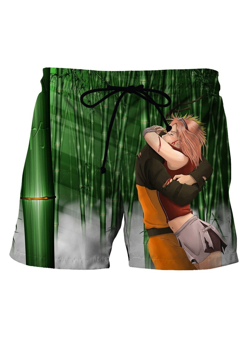 New Naruto 1579D Digital Printed Dragon Ball Double Layer Shorts