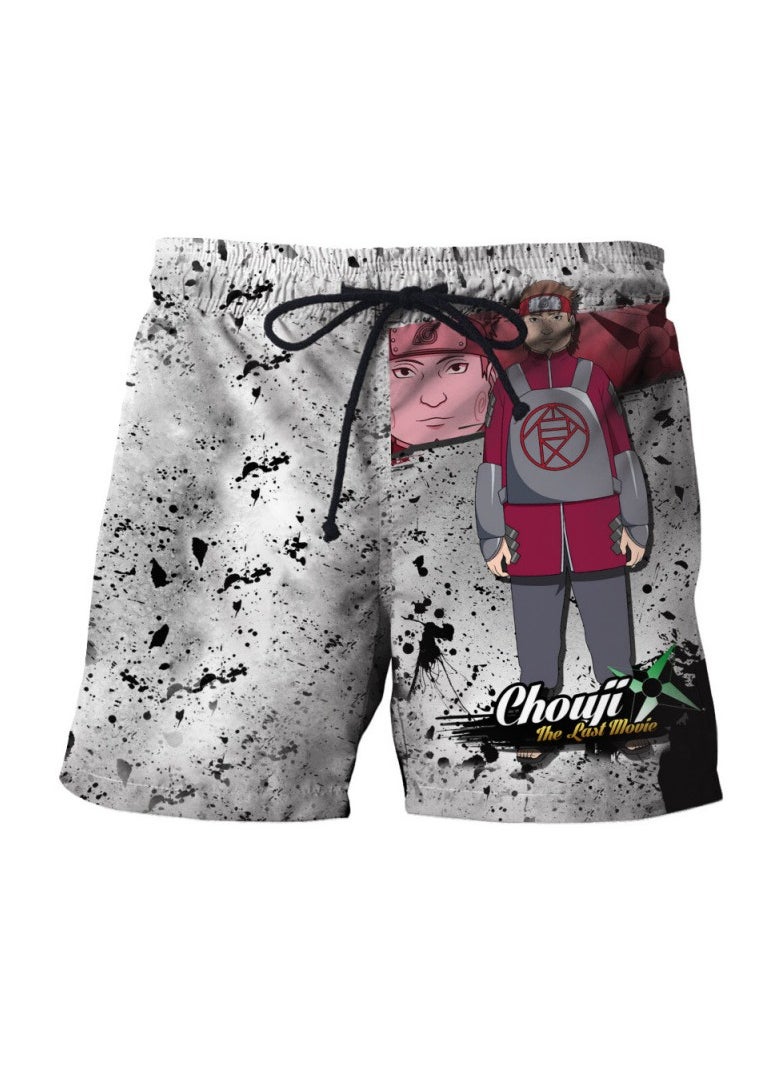 New Naruto 615D Digital Printed Dragon Ball Double Layer Shorts