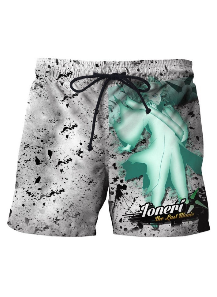 New Naruto 471D Digital Printed Dragon Ball Double Layer Shorts