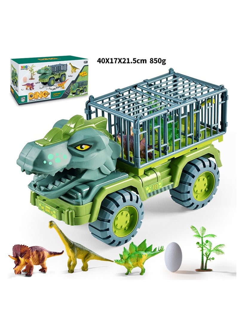 Dinosaur Truck, Dinosaur Transport Car Carrier Truck with Dinosaur Toys, Friction Powered Cars, Dino Car Playset Toys for Boys and Grils