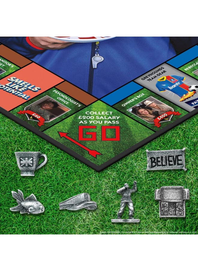 Monopoly Ted Lasso | Officially Licensed Board Collectible Board Game | Play as Believe Sign, Goldfish, Tea up, Teds Visor and More | Based On Popular Comedy Series