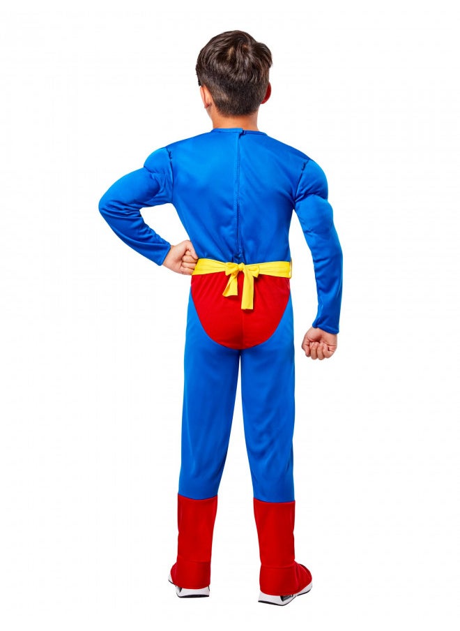 Super DC Heroes Deluxe Muscle Chest Superman Costume, Child's Medium