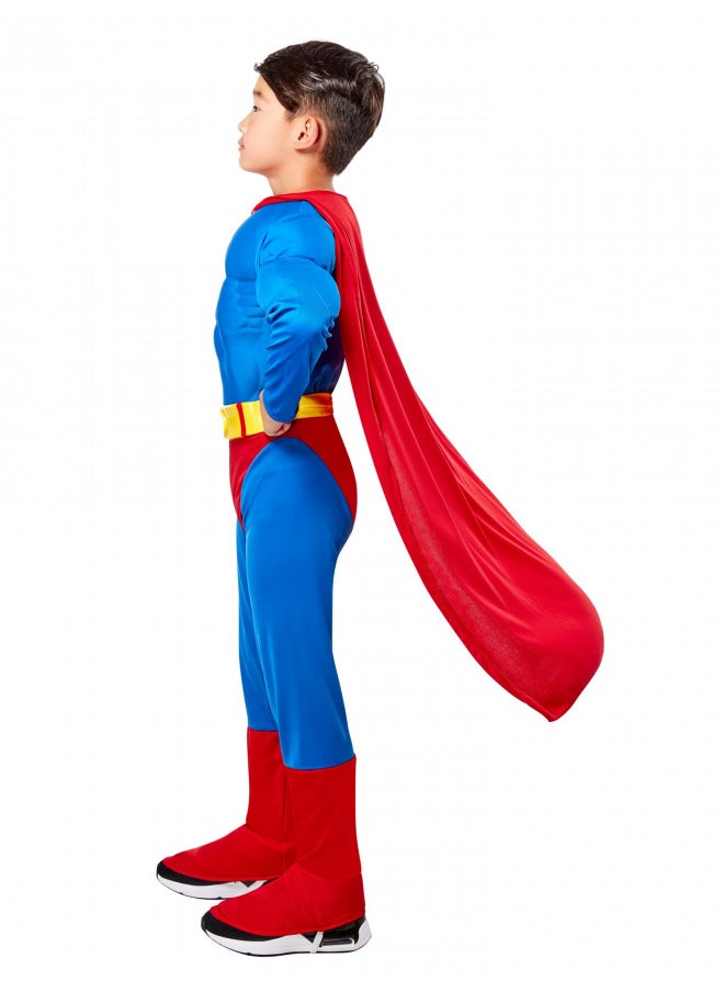 Super DC Heroes Deluxe Muscle Chest Superman Costume, Child's Medium