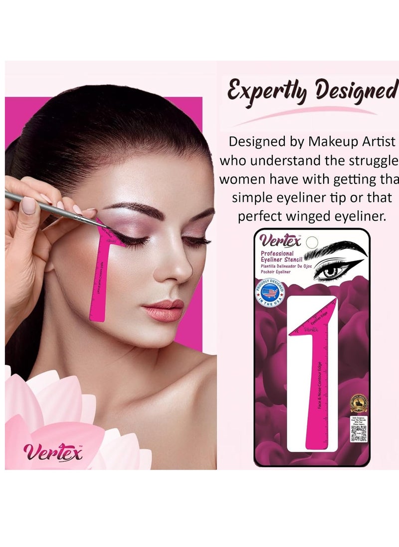 Eyeliner Stencils Pencil Liquid Waterproof Tool For Liner Makeup Brush Pen Stamp Thin Sharpener Cat Eyes Small Angled Wing Tip | Real Beginners Techniques Eye Shadow Lines Gel Eyebrow Pomade Black