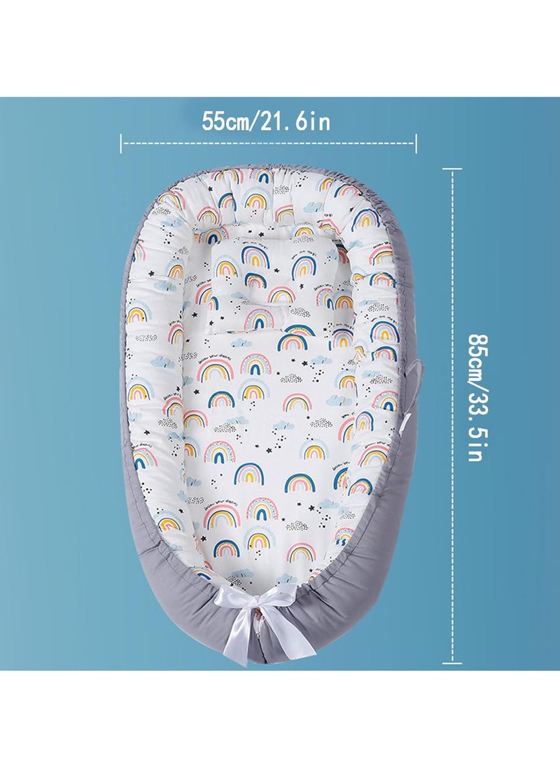 Baby Lounger And Share a Sleeping Baby Nest, Foldable, Removable And Washable, Cotton Portable Pressure Protection Crib, Can Be Used for Bedroom/Travel/Camping