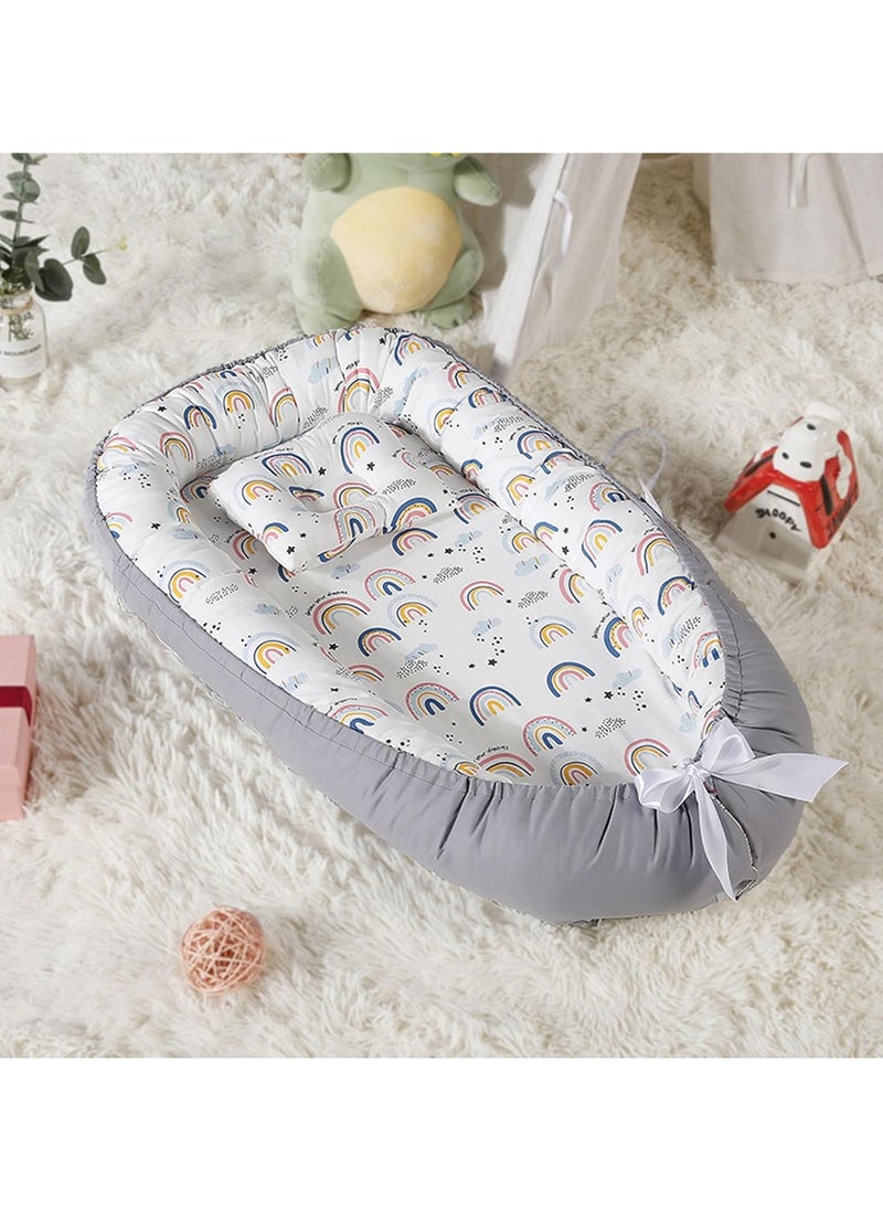 Baby Lounger And Share a Sleeping Baby Nest, Foldable, Removable And Washable, Cotton Portable Pressure Protection Crib, Can Be Used for Bedroom/Travel/Camping