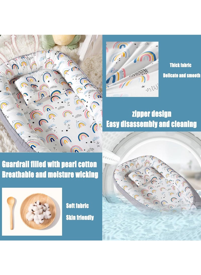 Baby Lounger And Share a Sleeping Baby Nest, Foldable, Removable And Washable, Cotton Portable Pressure Protection Crib, Can Be Used for Bedroom/Travel/Camping