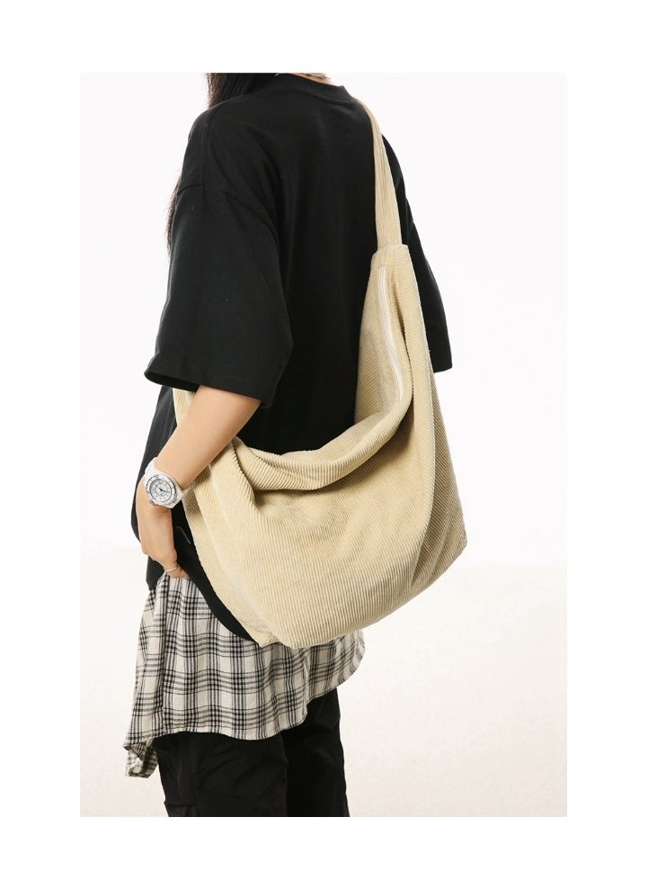 Retro corduroy shoulder bag